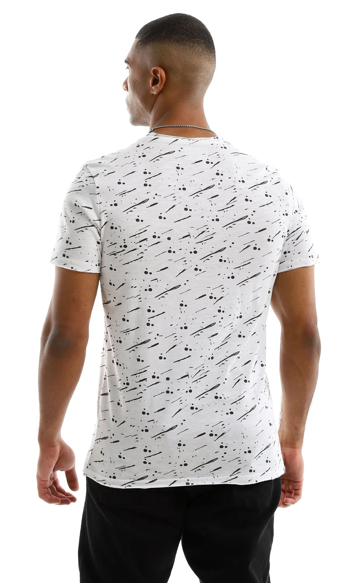 97367 "Be Stronger" Printed Cotton White Tee