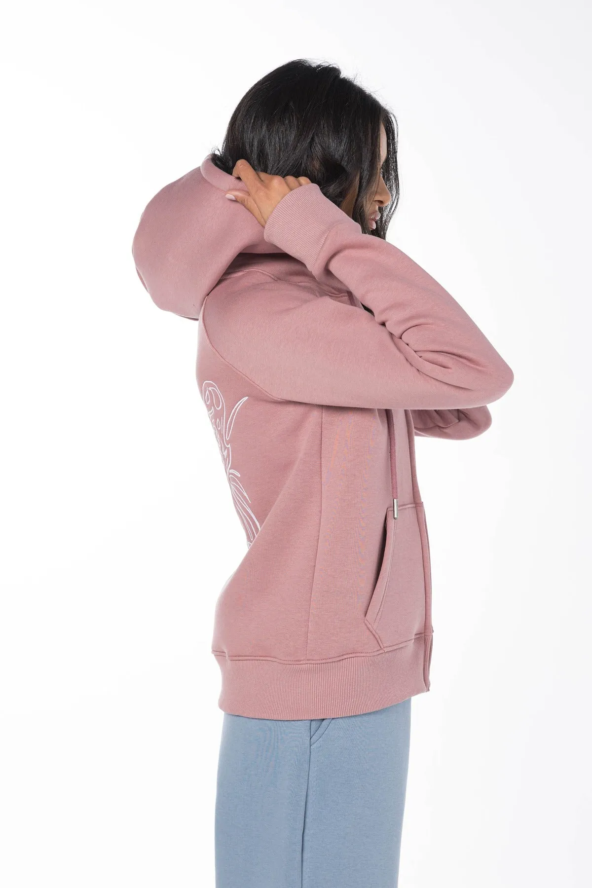 A BUTTERFLY HOODIE-DAWN PINK