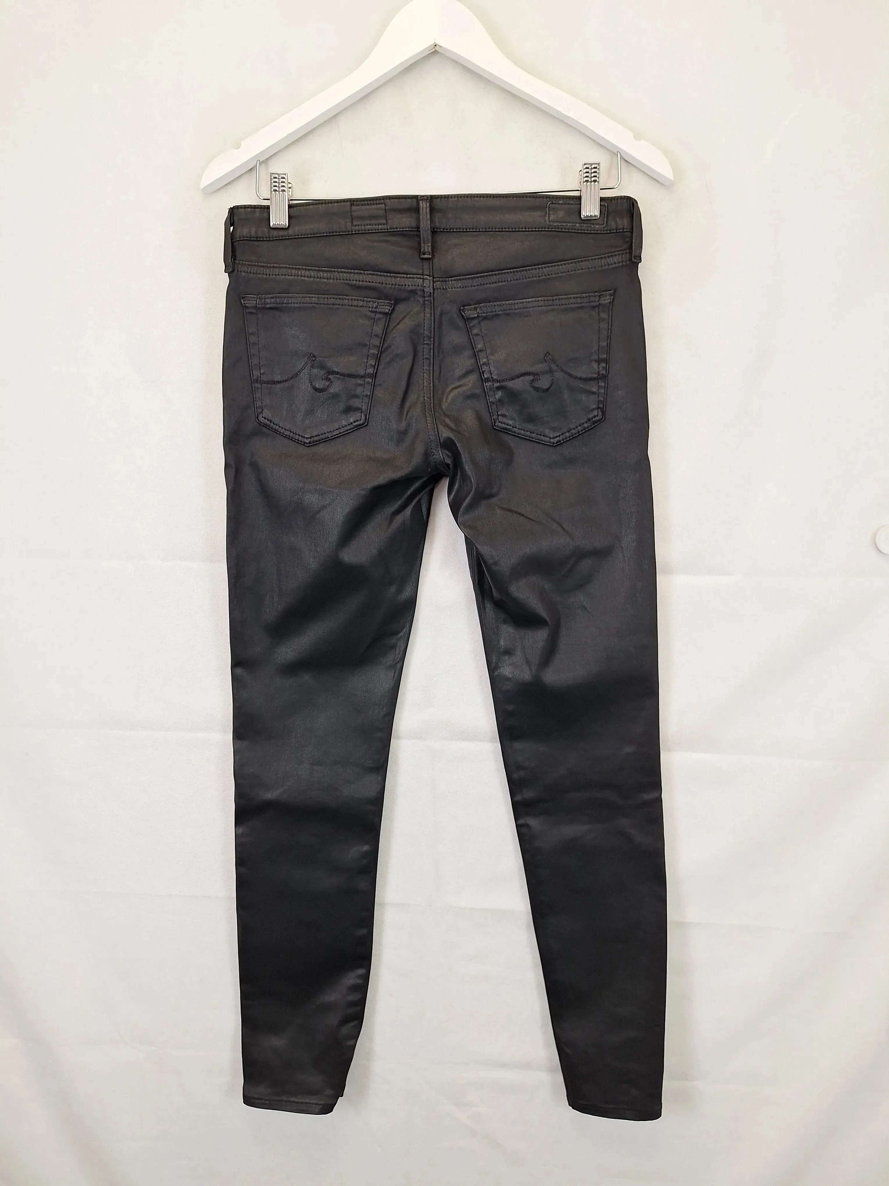 AG Jeans Stylish Faux Leather Stretch Pants Size S