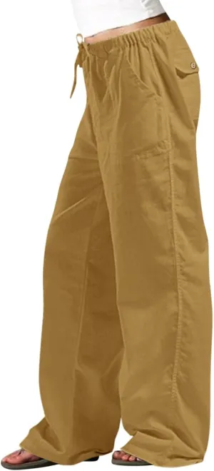 Baggy Sweatpants for Women Wide Leg Baggy Y2K 2025 Summer Pants Elastic Waist Breathable Vacation Comfort Trousers
