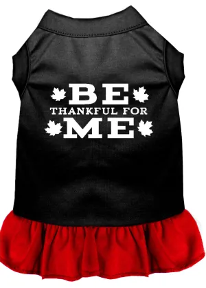 Be Thankful For Me Screen Print Dress Black With Red Xxl