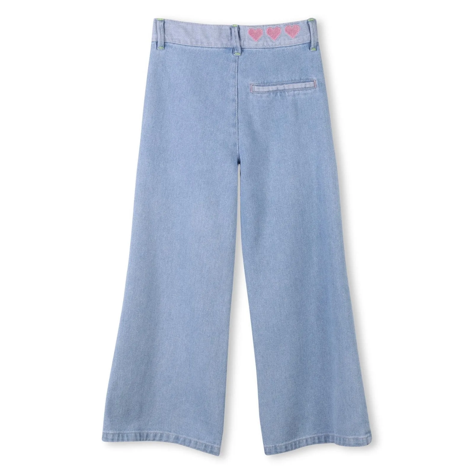 Billieblush Wide Leg Graphic Denim Jeans