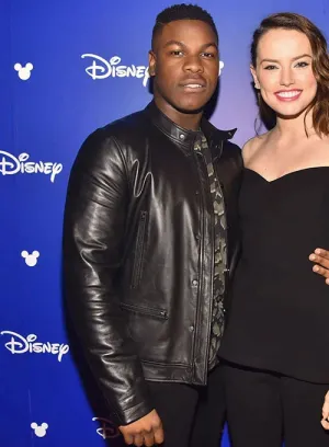 BLACK LEATHER JACKET WORN BY JOHN BOYEGA