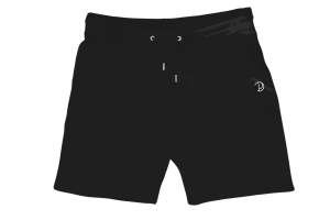 Black Printed P Shorts