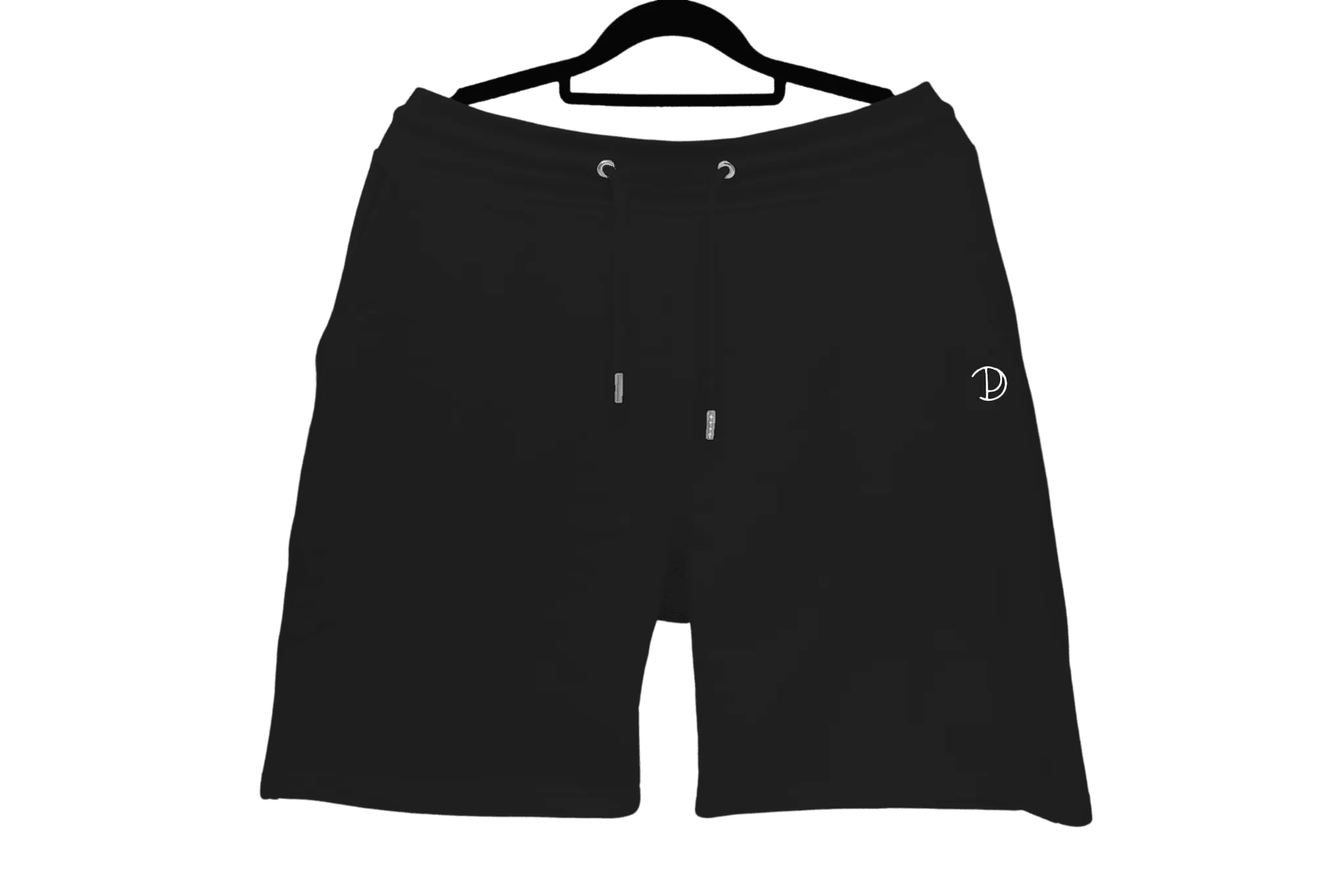 Black Printed P Shorts