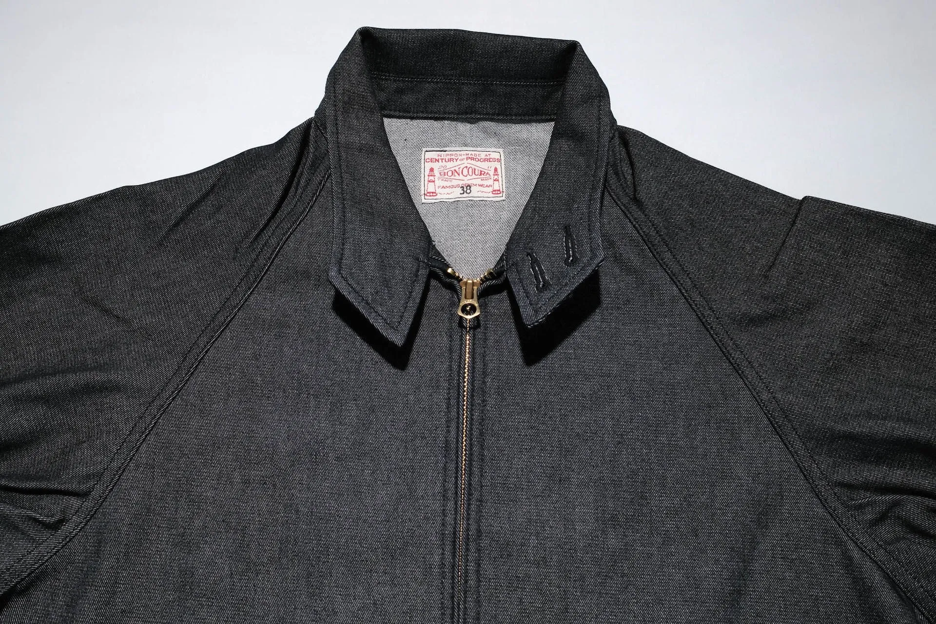 BONCOURA 12oz Weapon Denim "Dog Ear" Sport Jacket (Black)