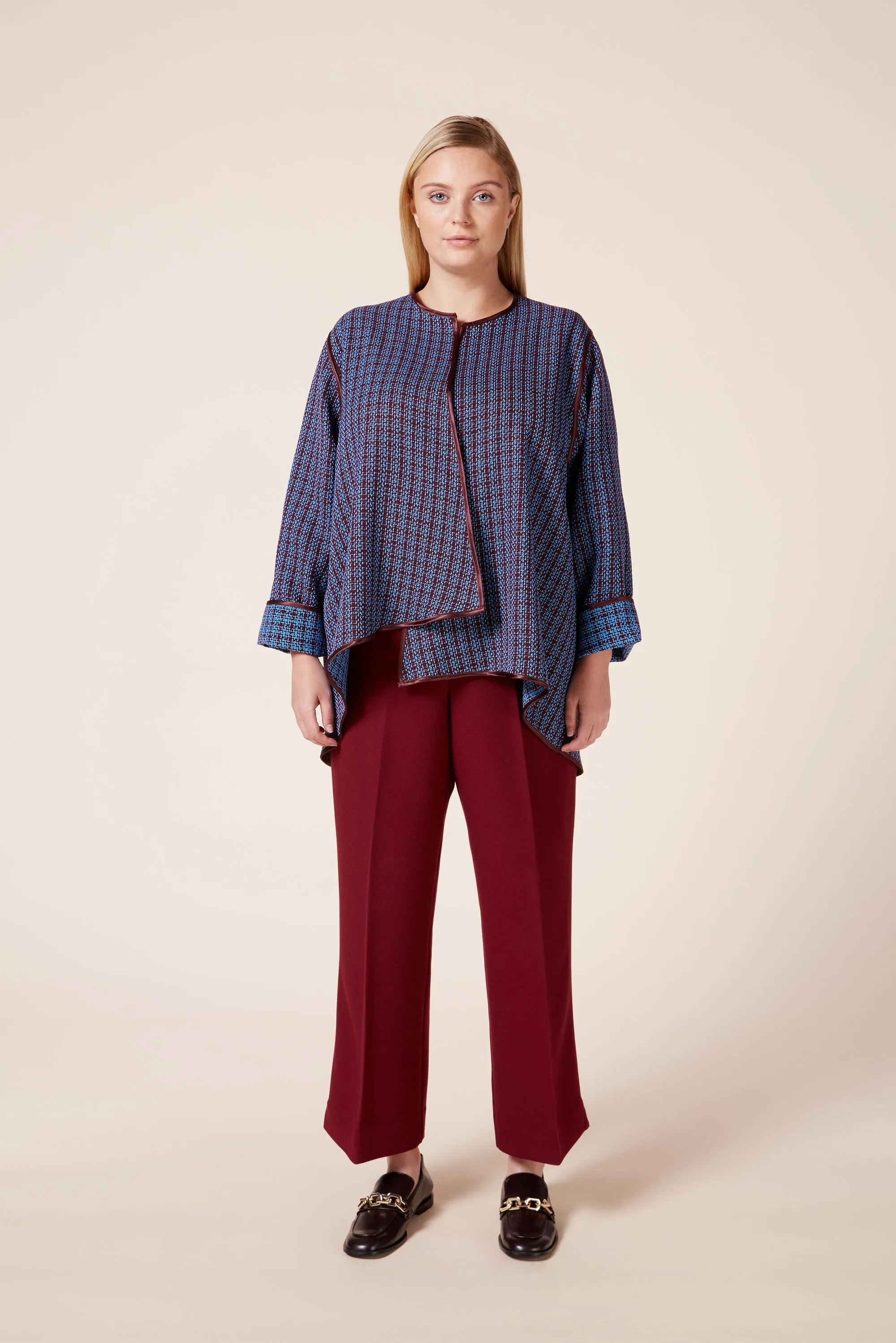 Burgundy Tweed Reversible Jacket
