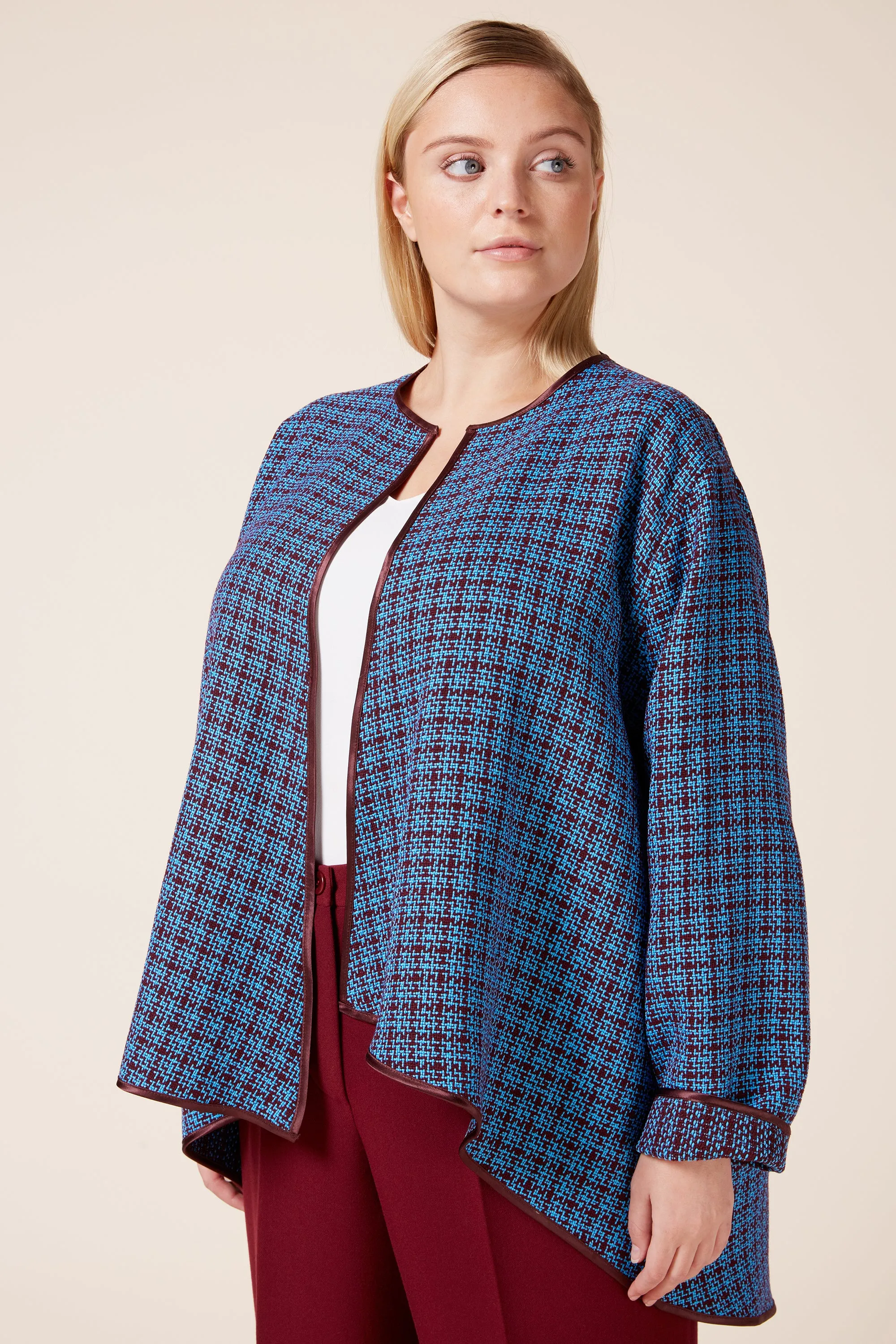 Burgundy Tweed Reversible Jacket