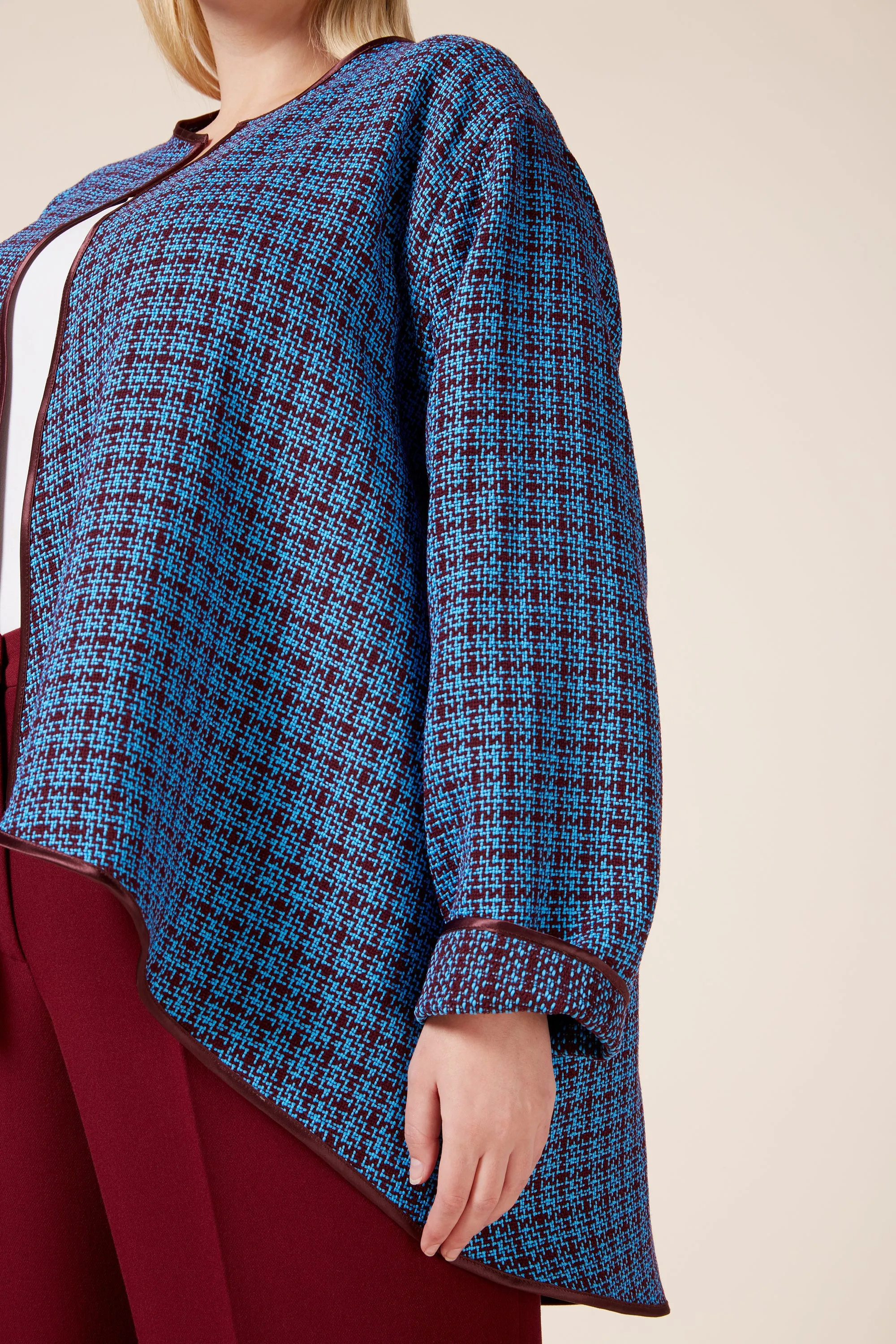 Burgundy Tweed Reversible Jacket