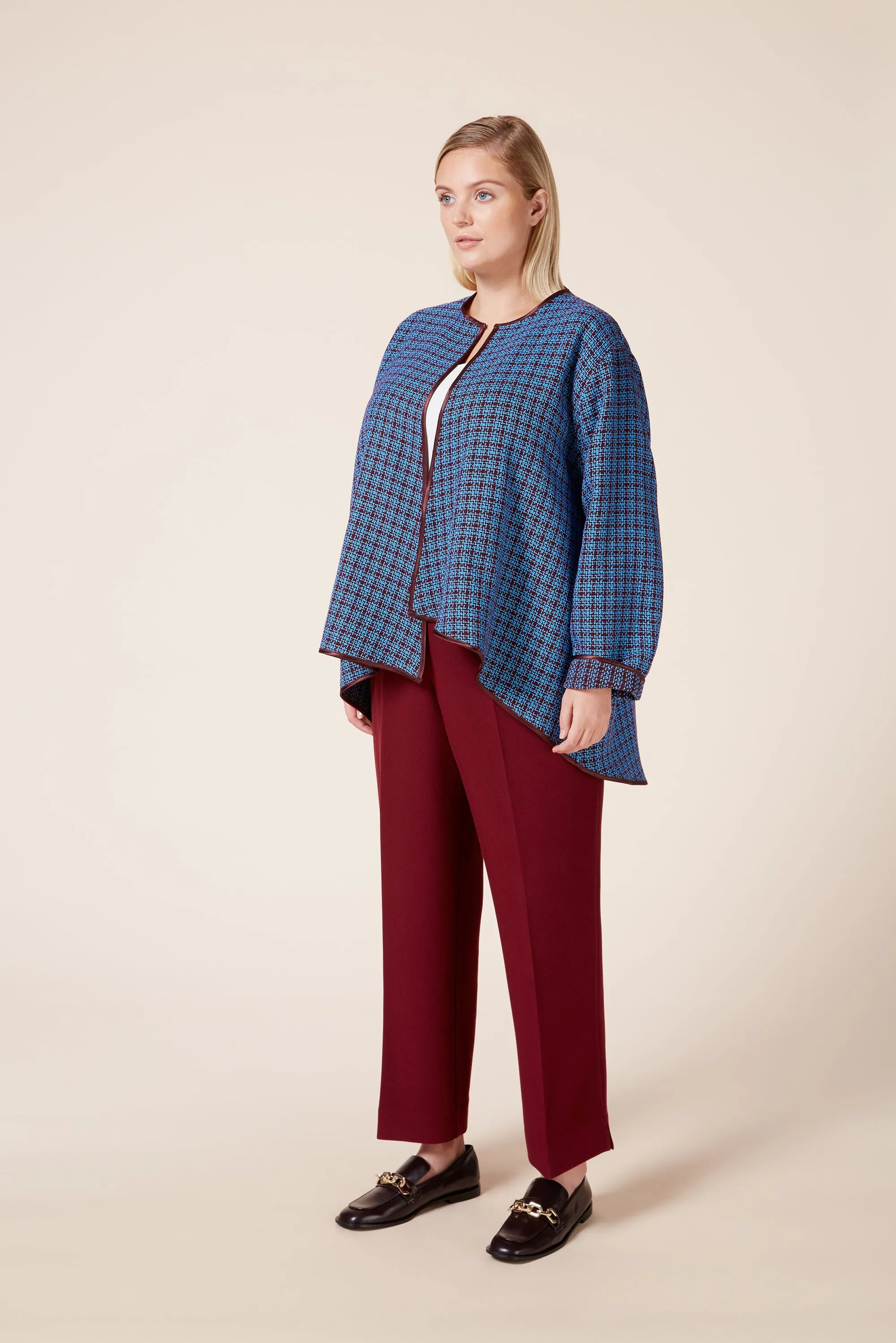 Burgundy Tweed Reversible Jacket