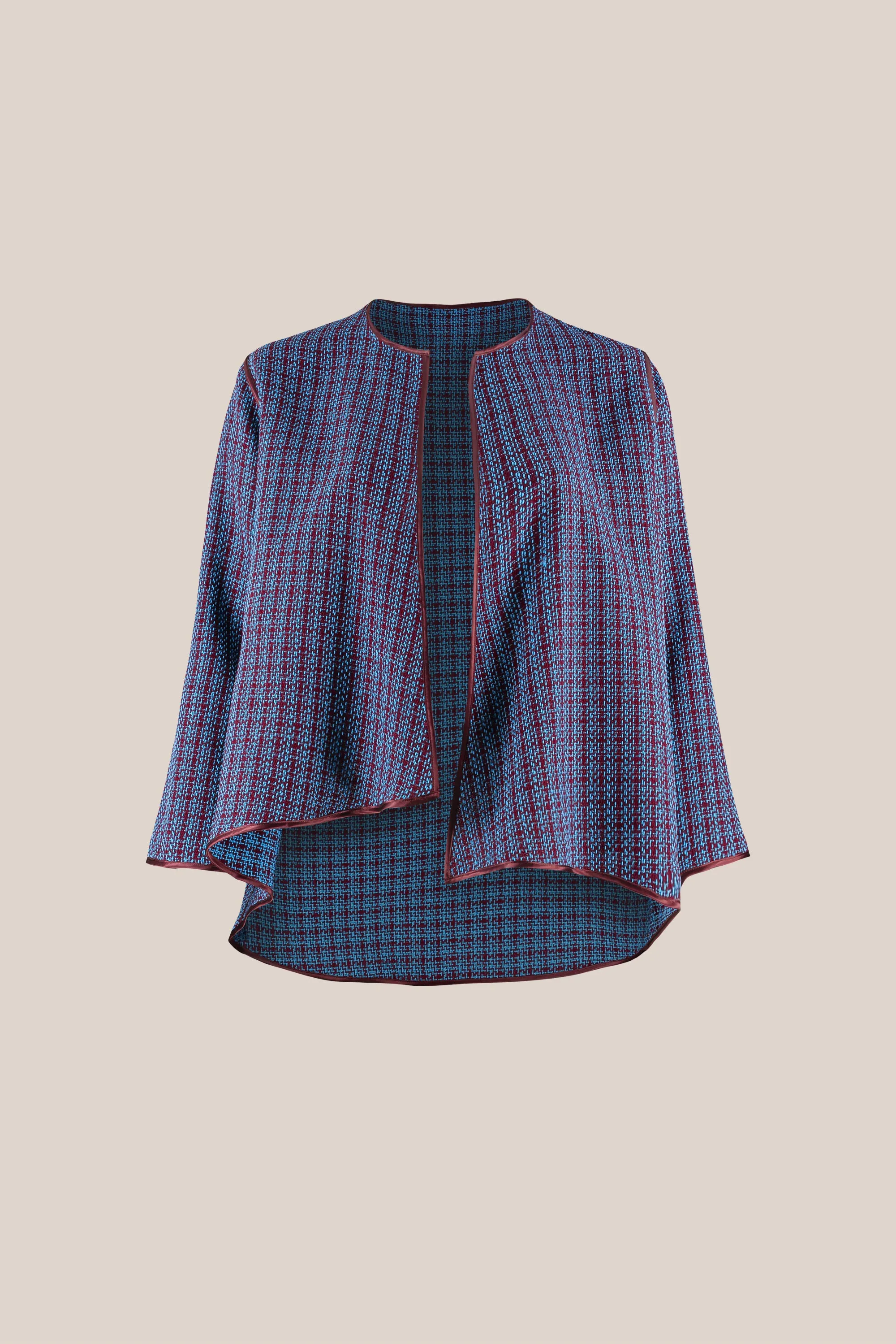Burgundy Tweed Reversible Jacket