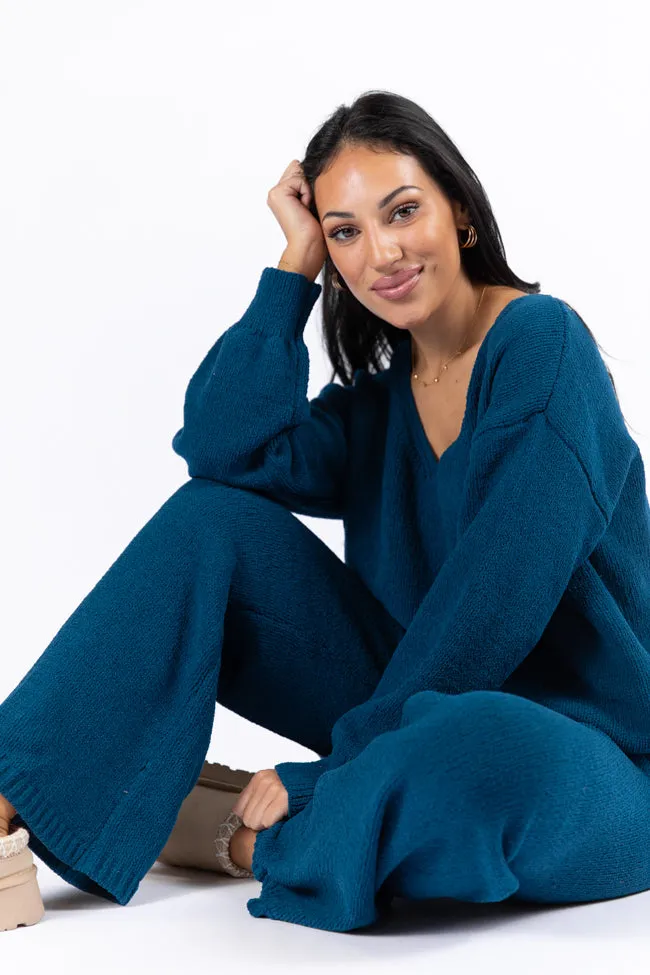 Cozy For Keeps Navy V-Neck Sweater FINAL SALE