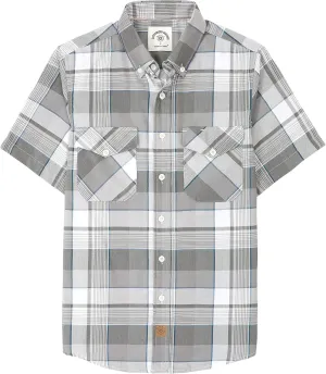 Dubinik Mens Short Sleeve Button Down Mens Button Up Short Sleeve Two Pockets Soft Vintage Regular Fit Mens Casual Shirts