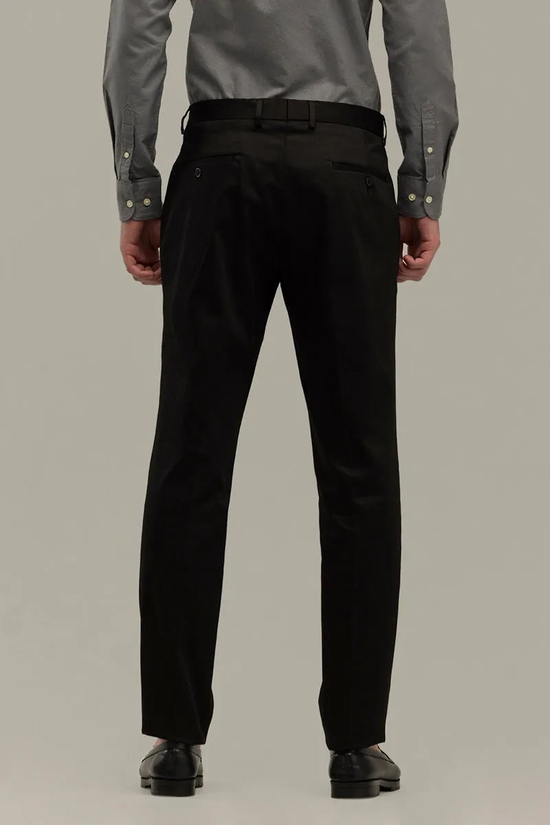 Elegant Gloss Black Trouser