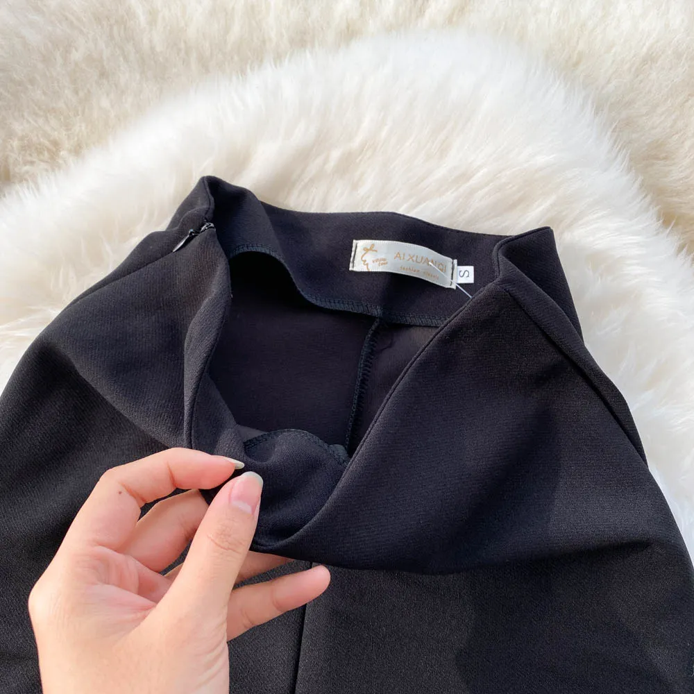 Elegant Ruffled Micro-flared Trousers
