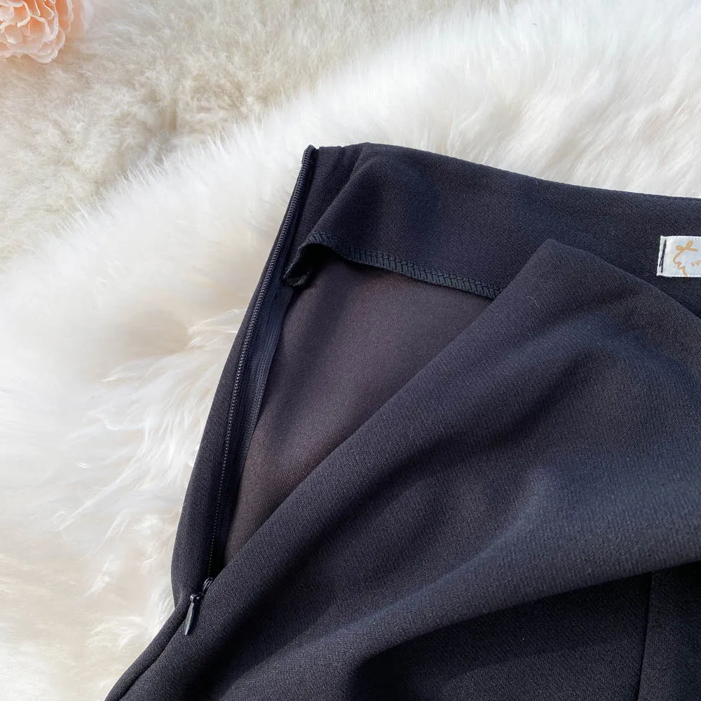 Elegant Ruffled Micro-flared Trousers