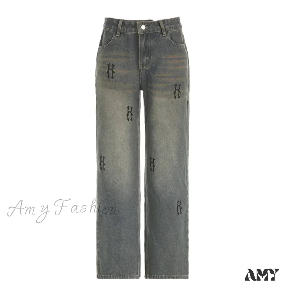 Fairycore Vintage Distressed Baggy Chic Stylish Trendy Comfortable Aesthetic Unique Jean