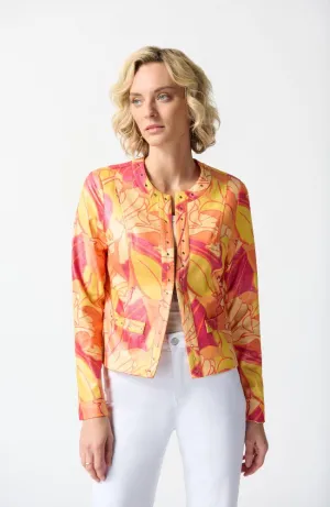 Floral Print Fittted Jacket