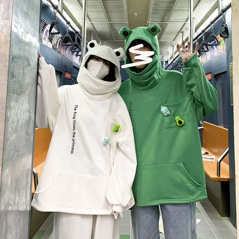 Frog Funny Couple Hoodies