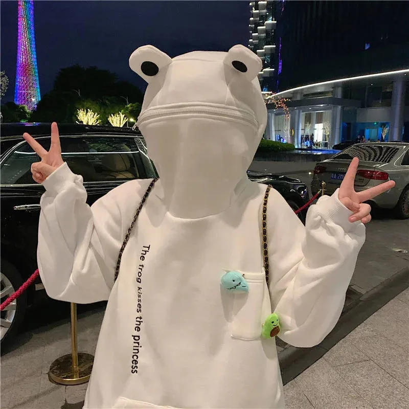 Frog Funny Couple Hoodies