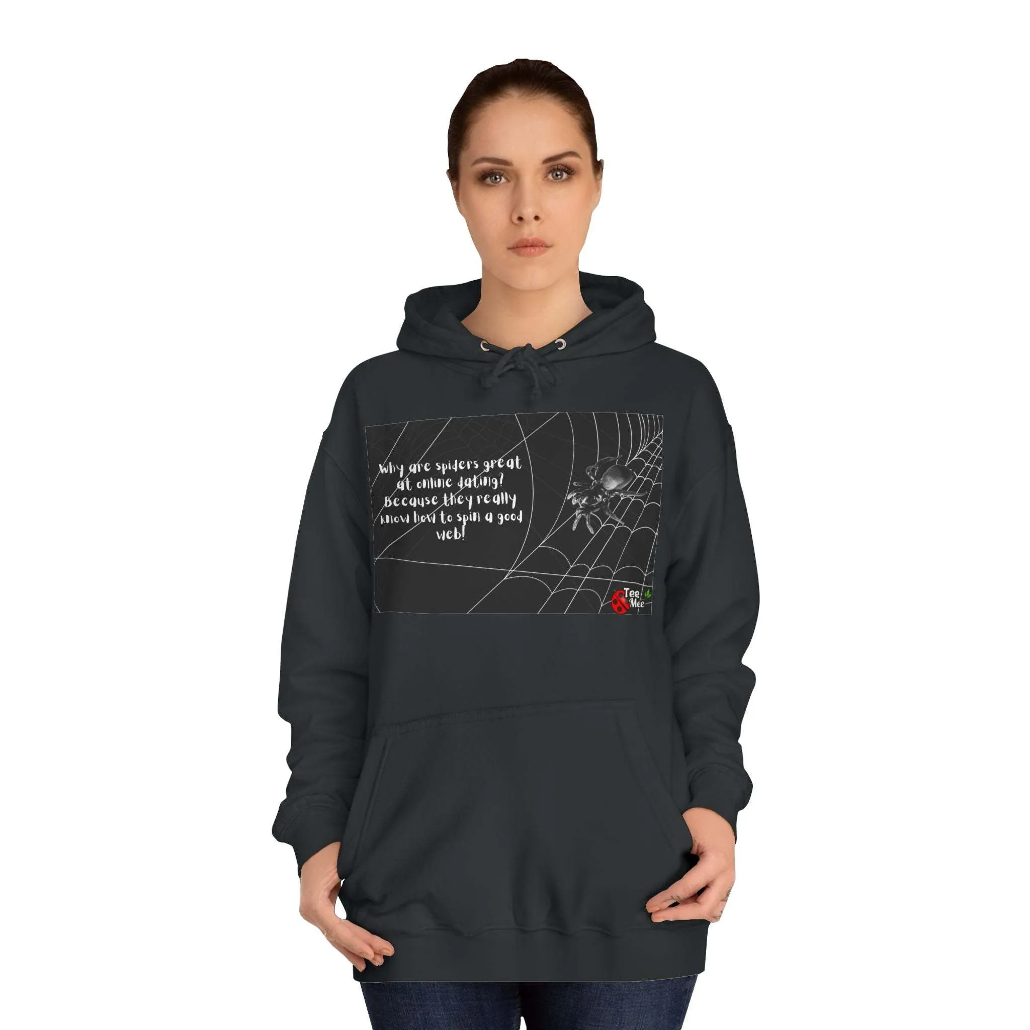Funny Spider Web Blended Hooded Sweatshirt.