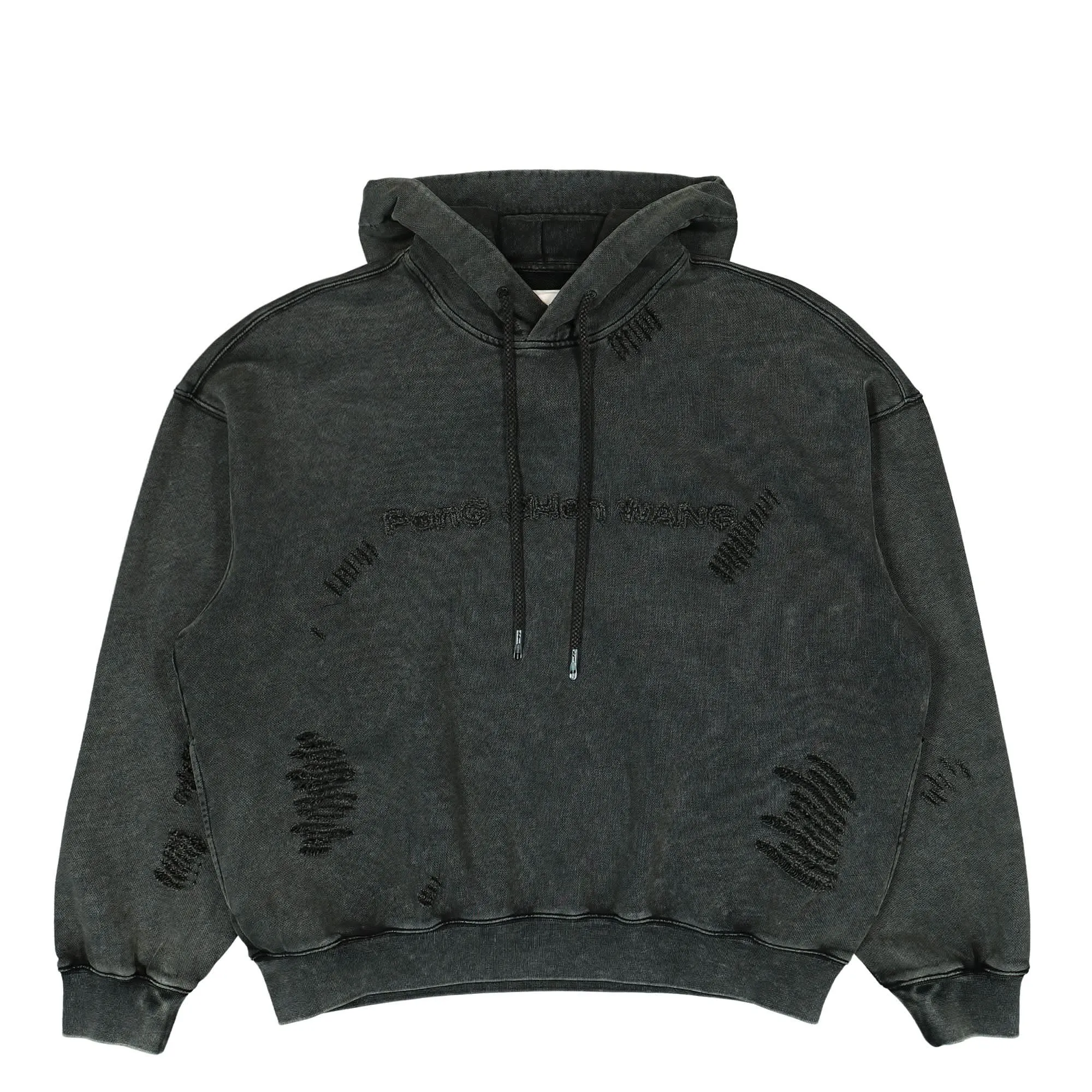 Grey Ripped Jersy Hoodie