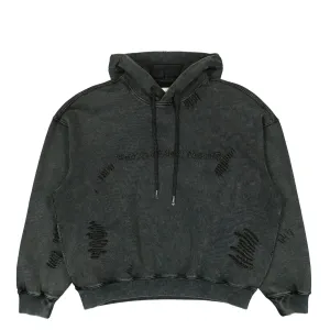 Grey Ripped Jersy Hoodie
