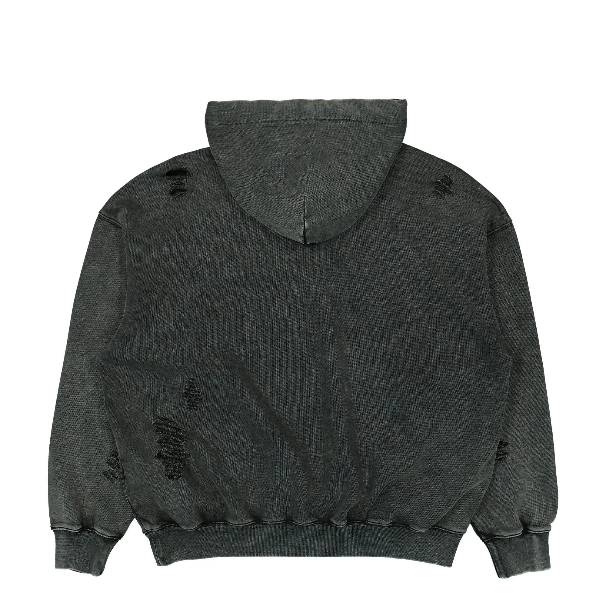 Grey Ripped Jersy Hoodie