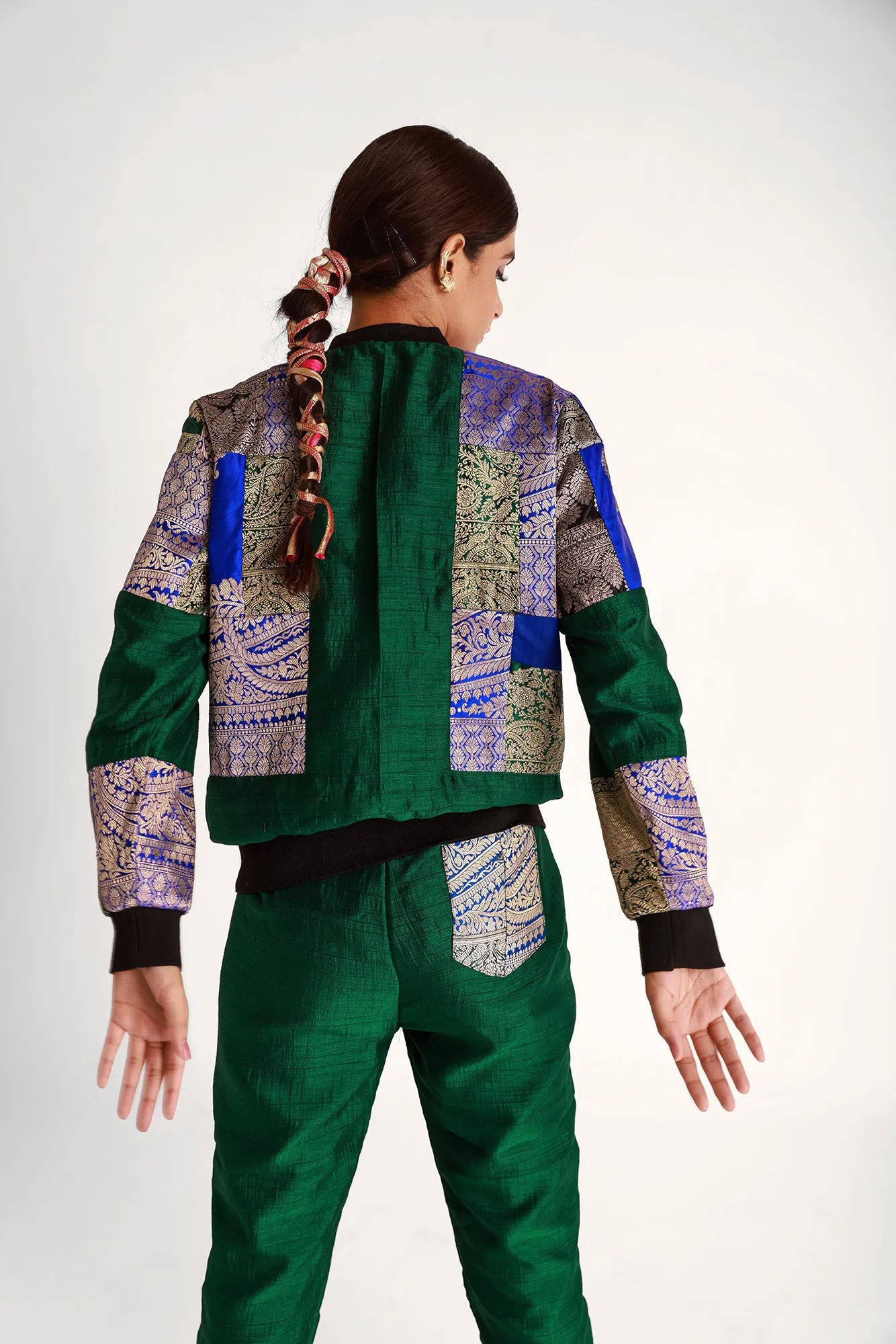 Harissa Upcyled Unisex Silk Bomber Jacket 1.0