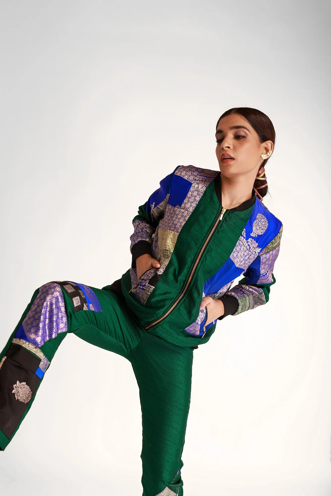 Harissa Upcyled Unisex Silk Bomber Jacket 1.0