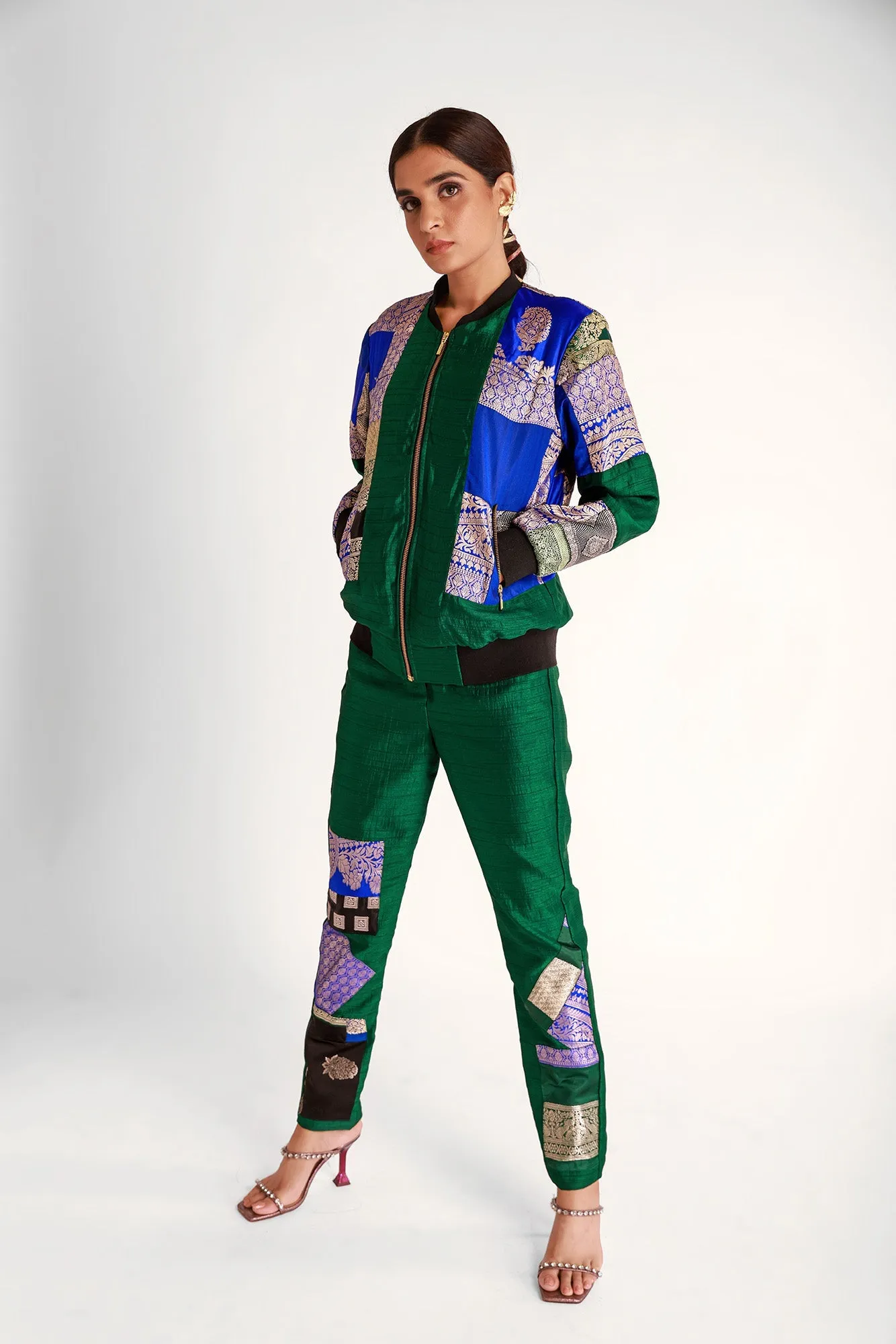 Harissa Upcyled Unisex Silk Bomber Jacket 1.0