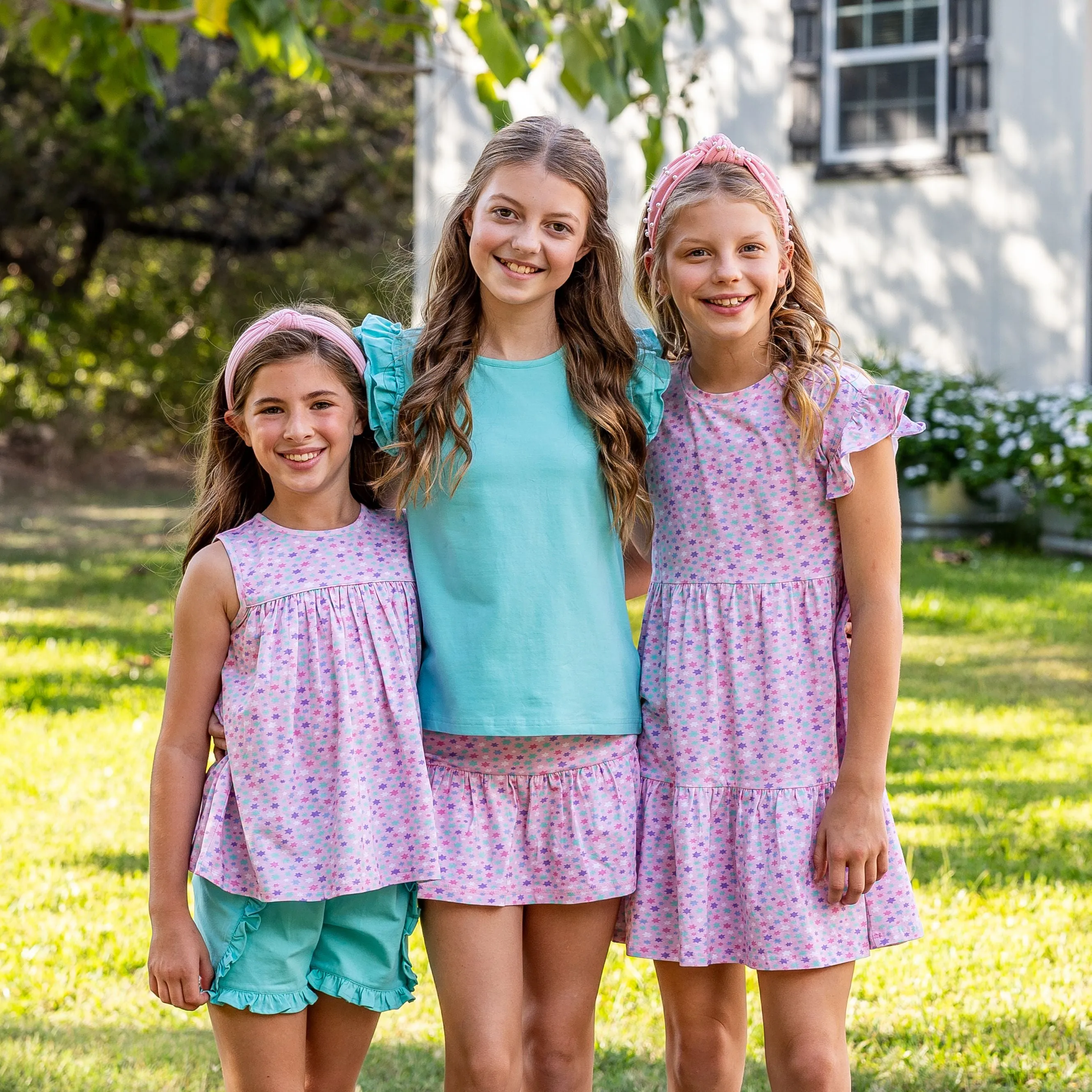 Hattie Girls Dress - Seaside Stars