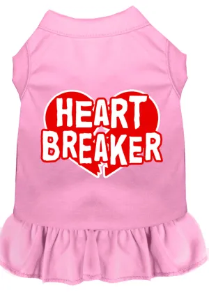 Heart Breaker Screen Print Dress Light Pink Xxxl