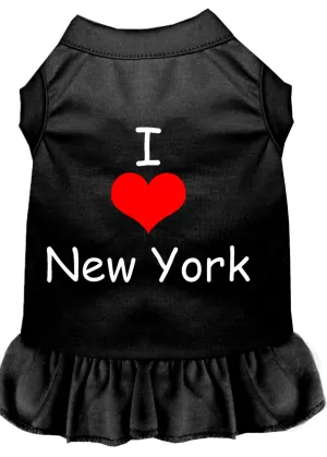 I Heart New York Screen Print Dress Black Xxl
