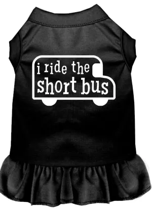 I Ride The Short Bus Screen Print Dress Black Xxl