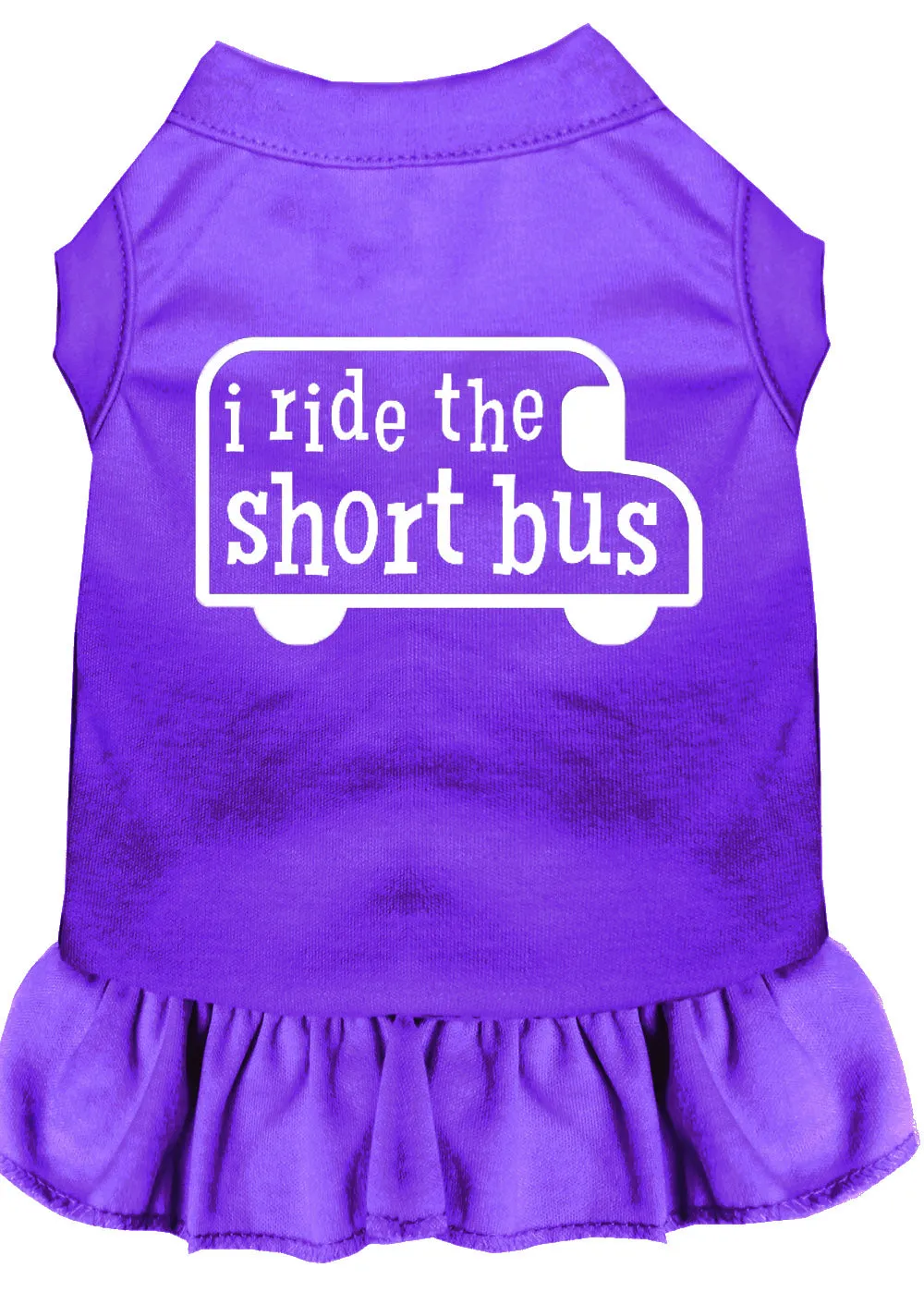 I Ride The Short Bus Screen Print Dress Purple Lg