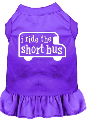 I Ride The Short Bus Screen Print Dress Purple Lg