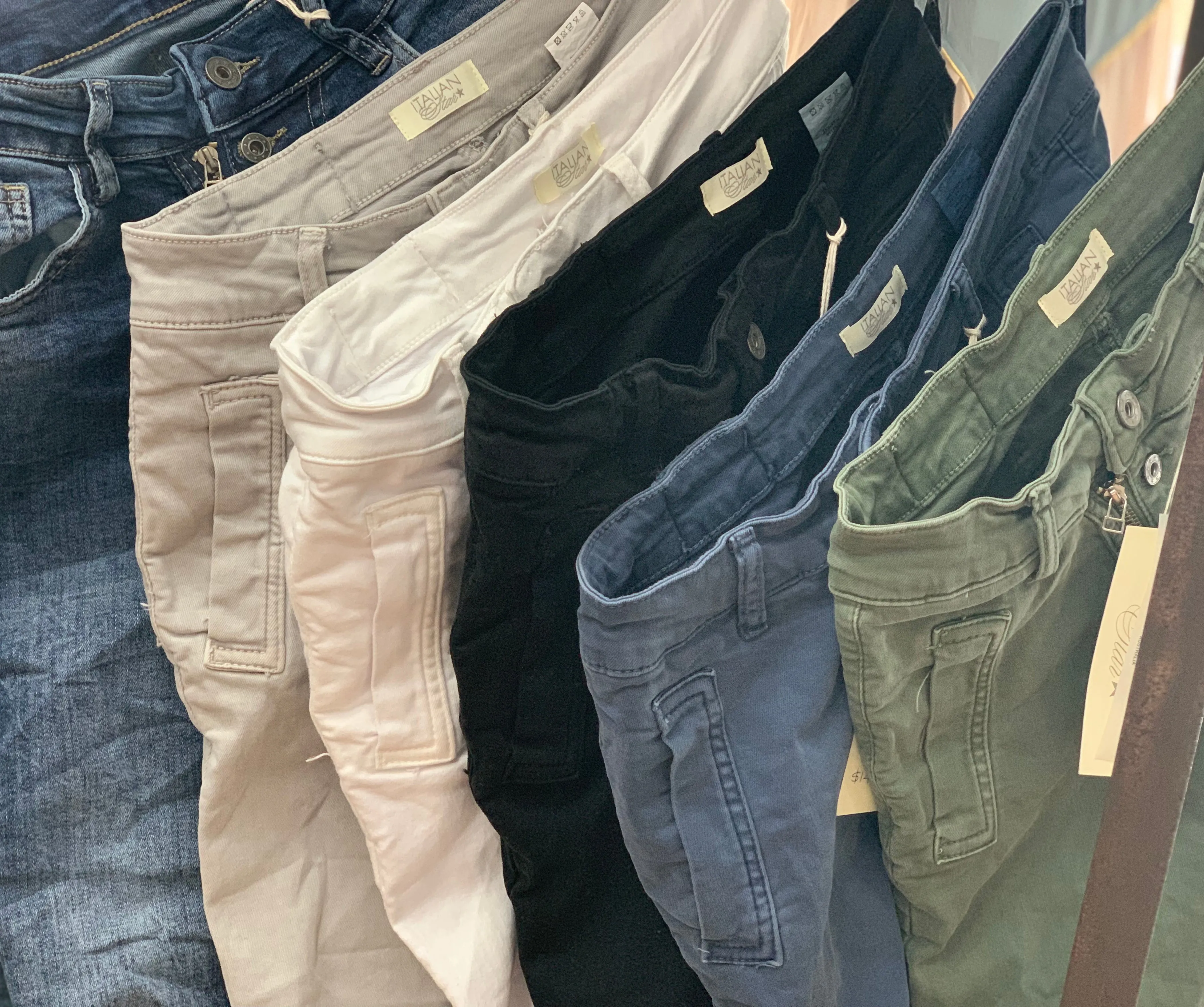 Italian Star | Button Jeans | Dove (Light Grey)