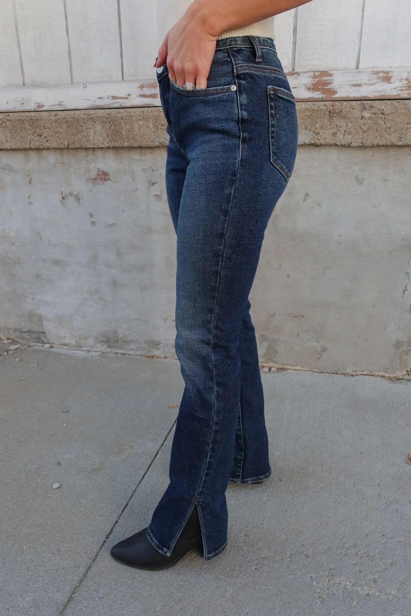 JAG Eloise Rosier-Blue Mid-rise Bootcut Jeans