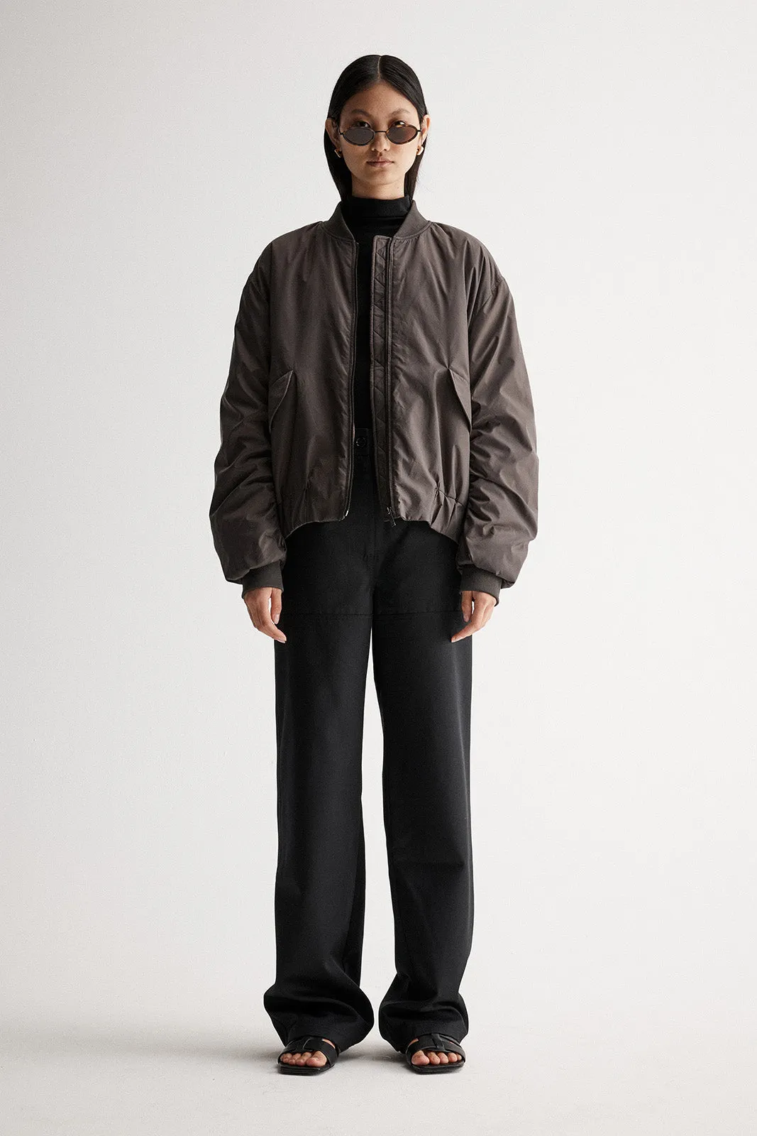 Josie Bomber Jacket Dark Pewter