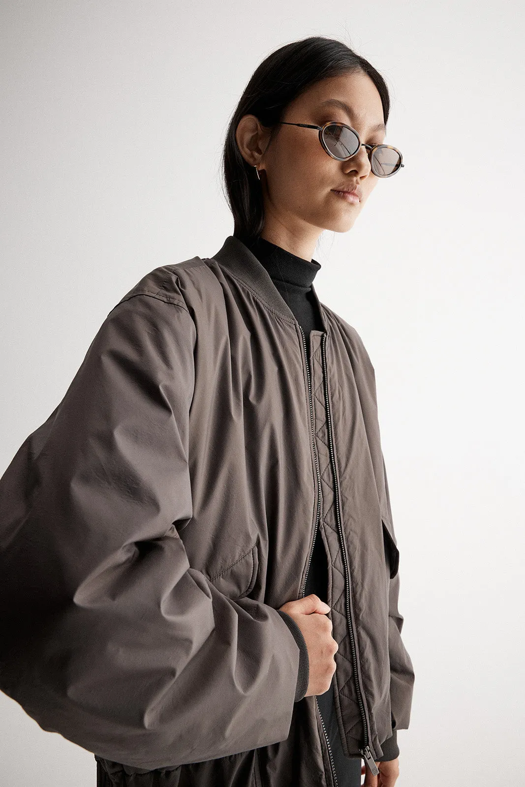 Josie Bomber Jacket Dark Pewter