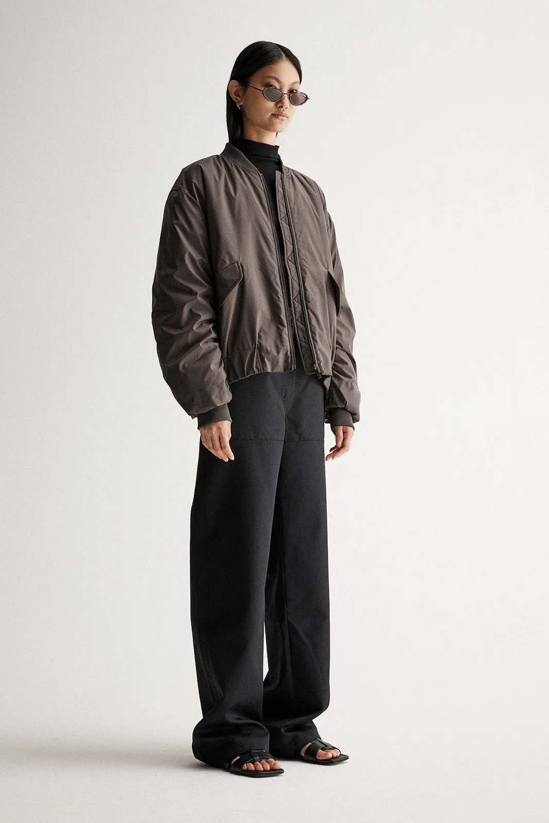 Josie Bomber Jacket Dark Pewter