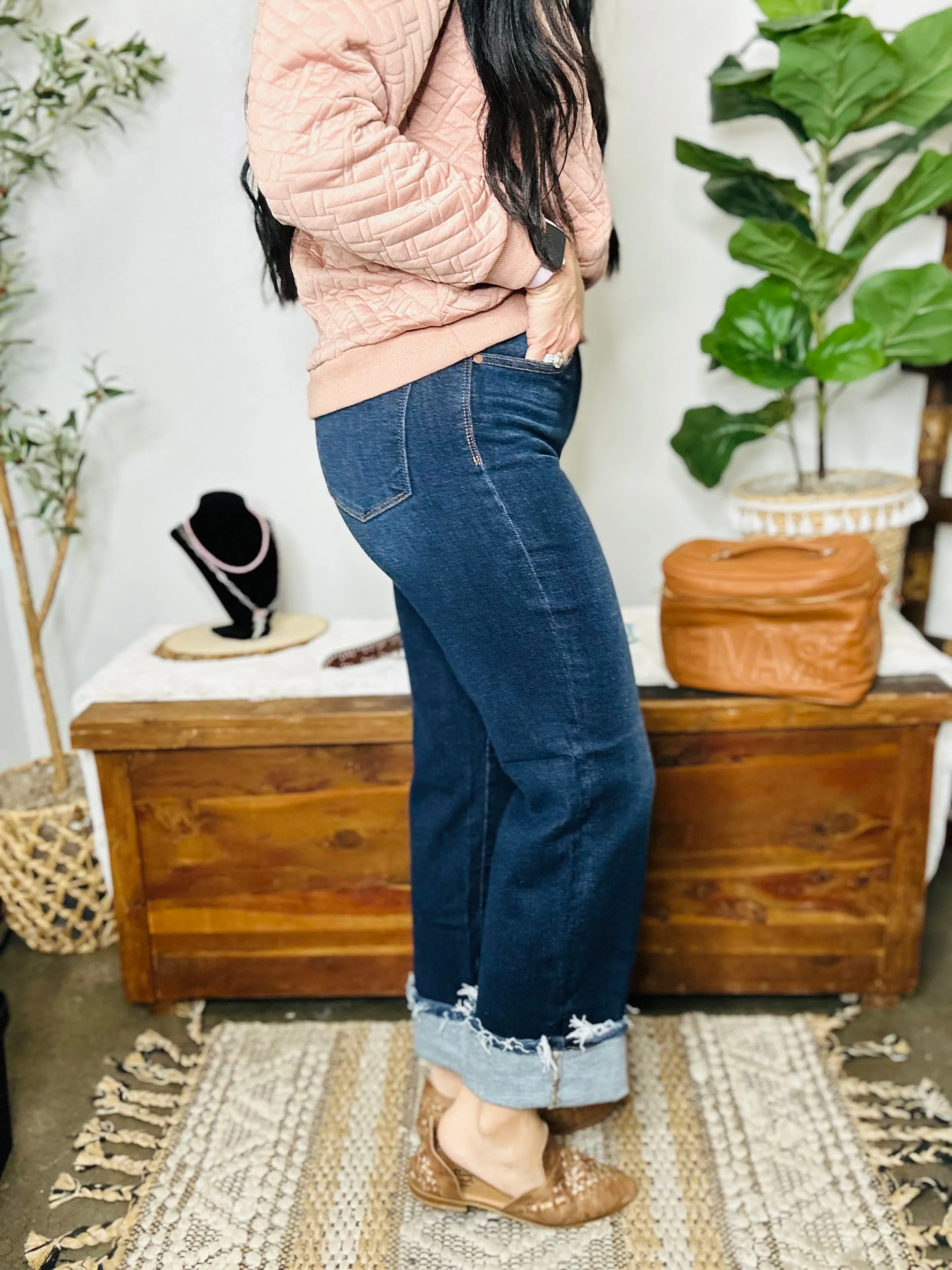Judy Blue Todd Dark Wash Straight Leg Jean