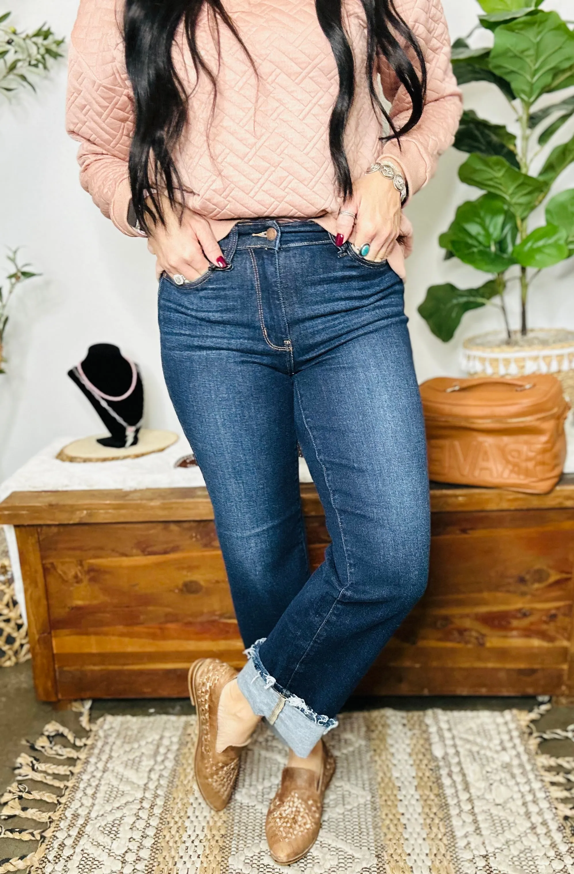 Judy Blue Todd Dark Wash Straight Leg Jean