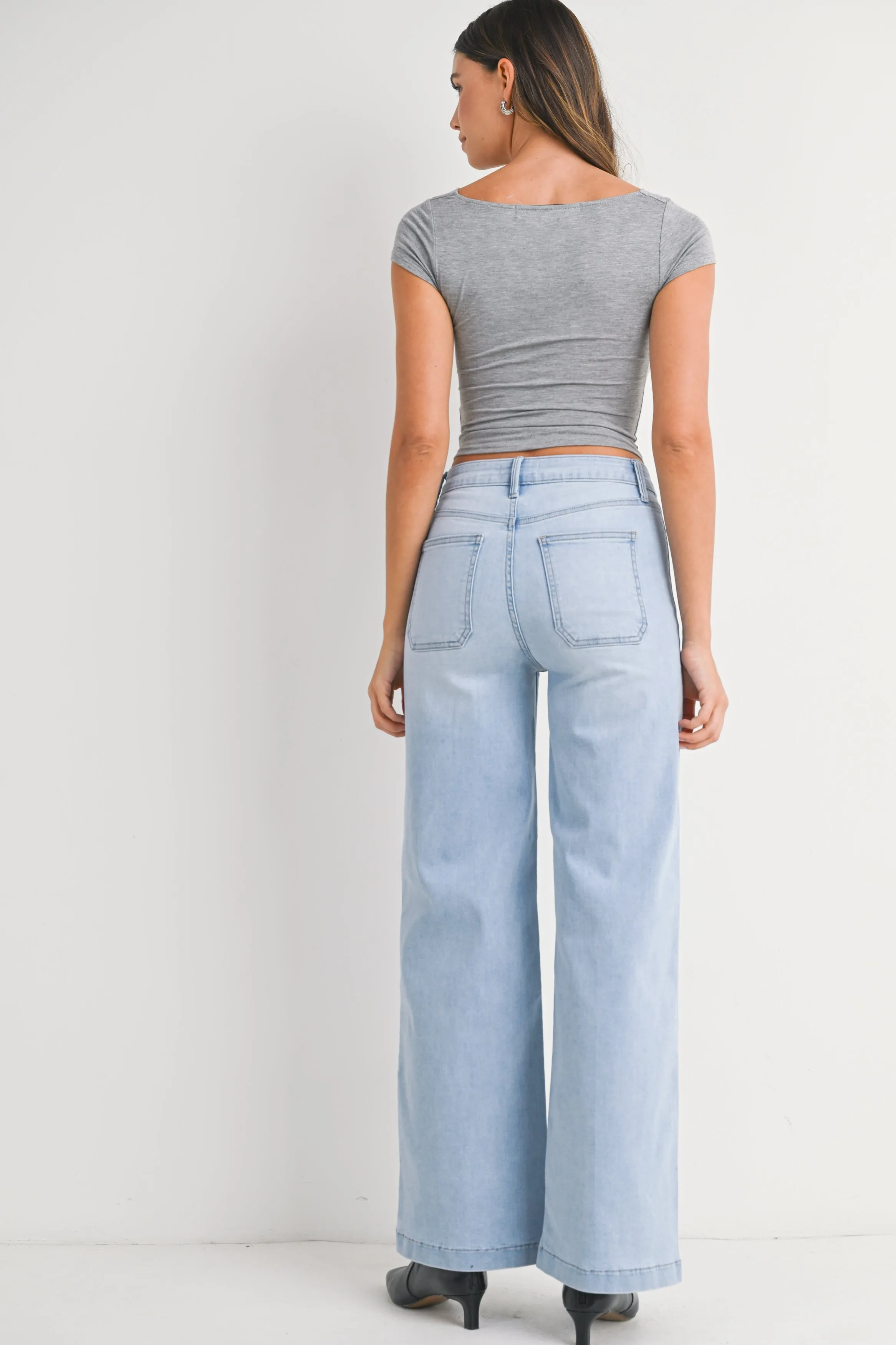 Just Black - Mini Patch Pocket Flare