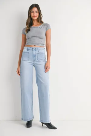 Just Black - Mini Patch Pocket Flare