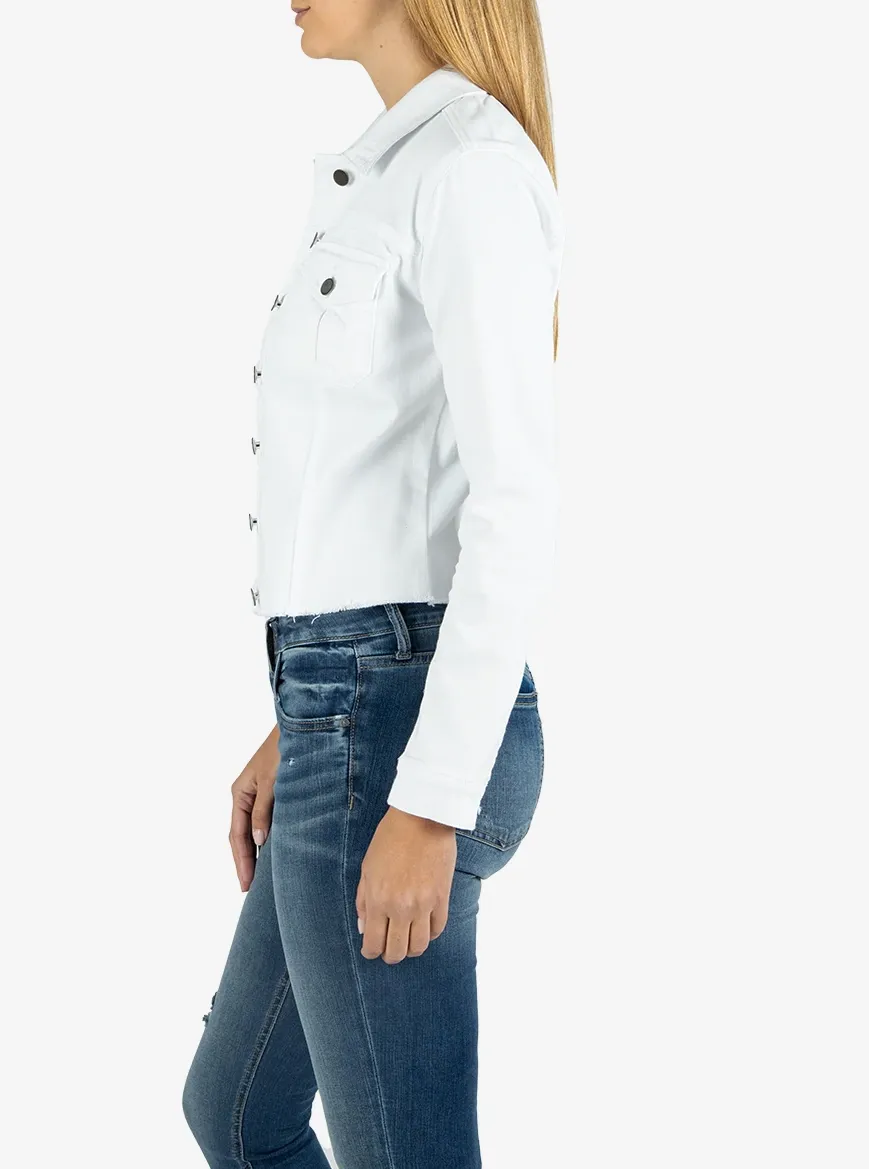 Kara Jacket-No Waist W Fray [Optic White-KJ0314MA2]