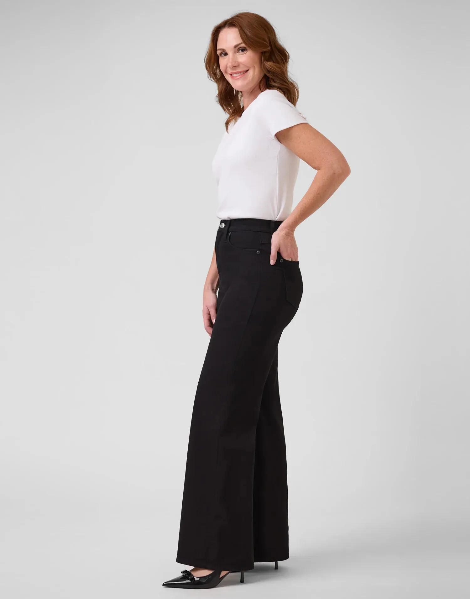 Lily Wide Leg Jeans - Black