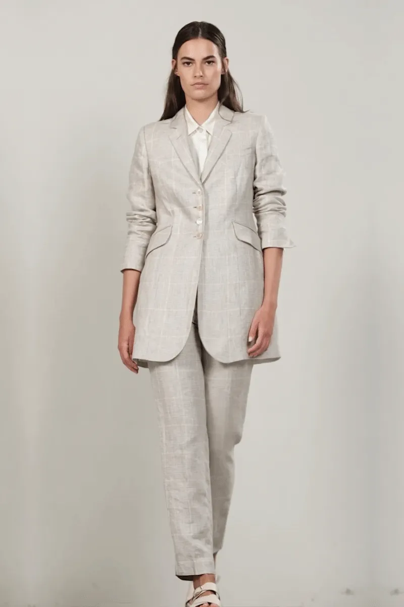 LINEN CHECKERED TROUSER CHILTON
