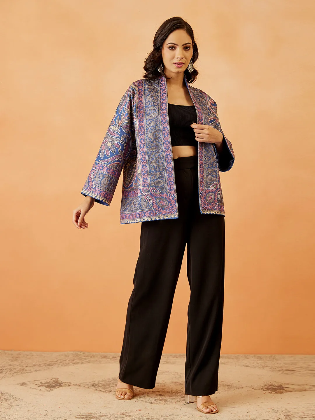 Nalki Embroidered Silk Jacket